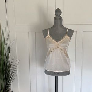 Slip-style tank top with lace